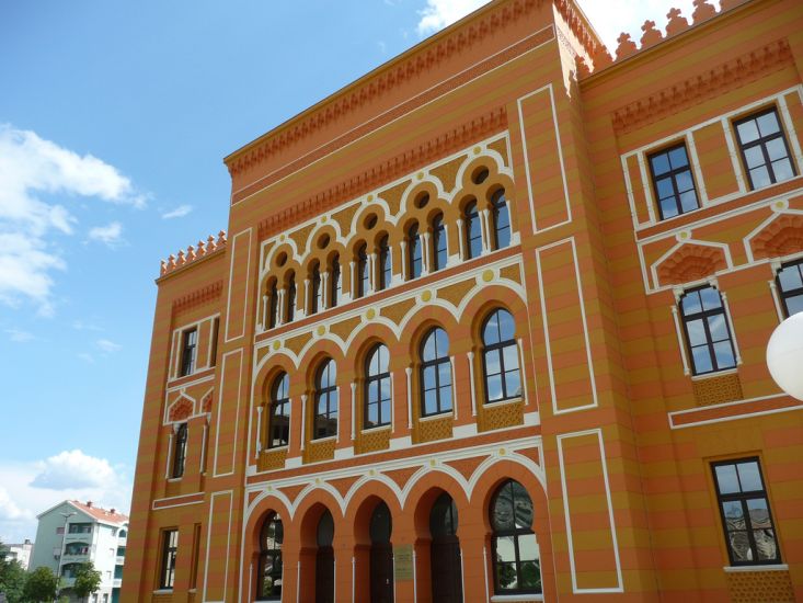 Building in Mostar in Bosnia