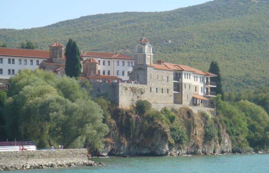 Medieval Orthodox Monastery of St. Naum on Lake Ohrid in Macedonia