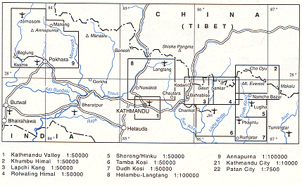 Schneider Nepal Maps Index Sheet