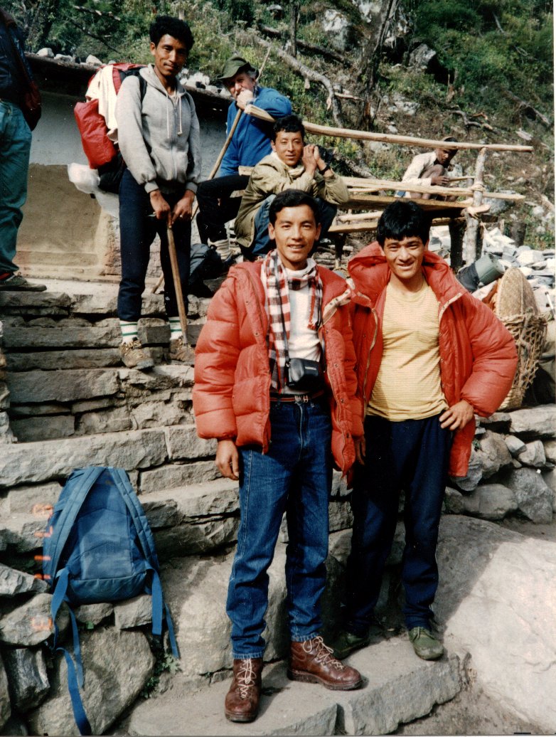 Trekking staff - Sirdar Ang Jangbu and cook Dendi