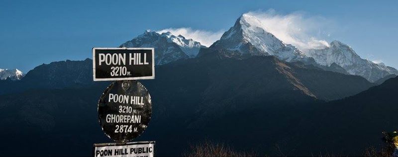 Annapurna South Peak and Hiunchuli from Poon Hill