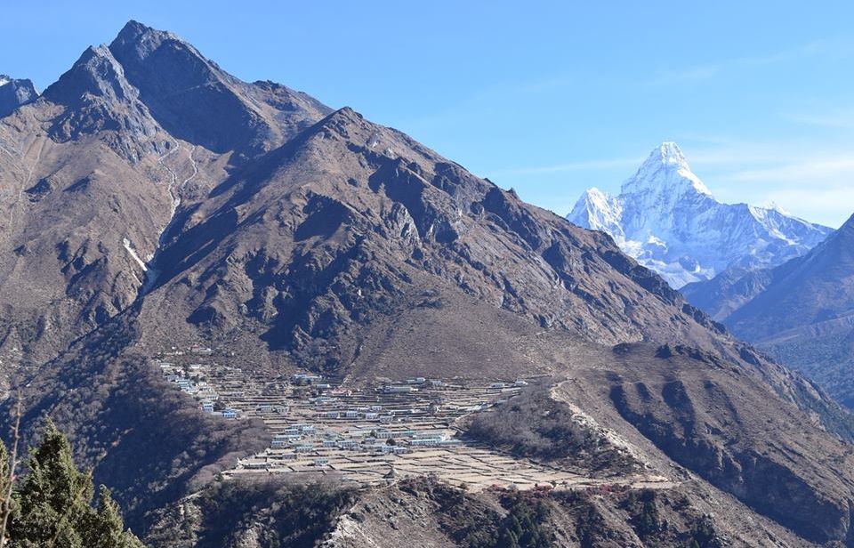 Mount Ama Dablam above Phortse Village