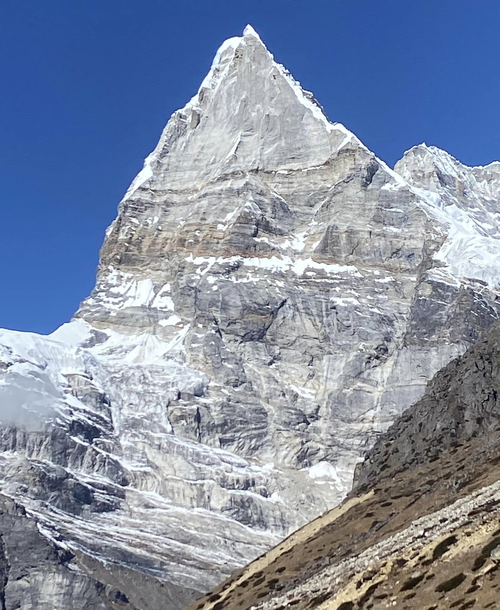 Kyashar / Peak 43 on ascent to Dig Kare on route to Mera La