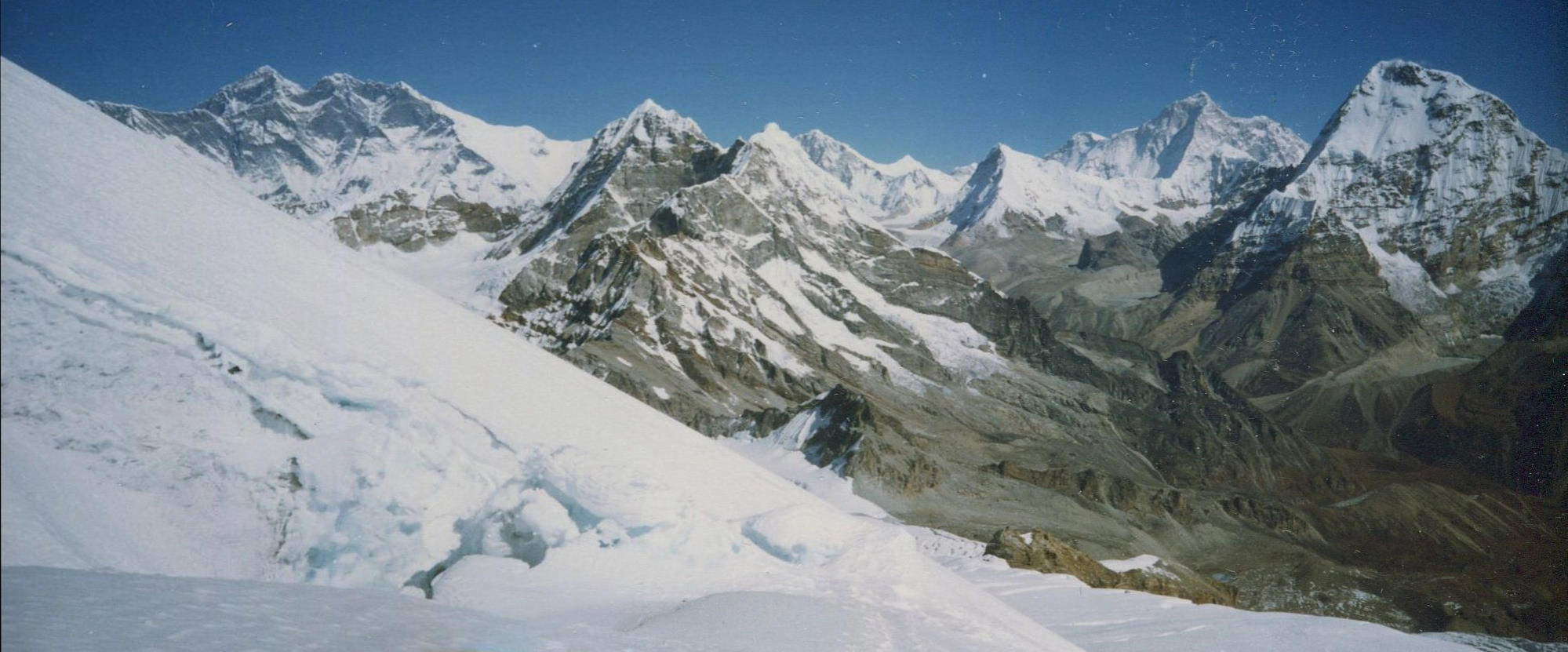 Hongu Valley from summit of Mera Peak