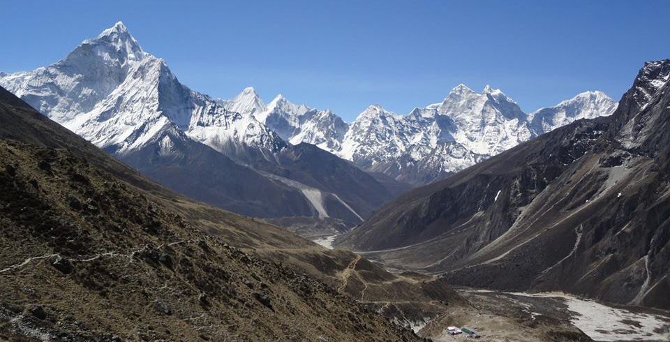 Ama Dablam on route from Lobuje to Dzongla and Gokyo Valley via Chola La