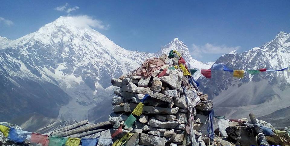 Langtang Lirung and Kimshung from Ganja La