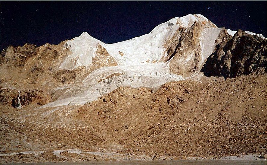 Larkya La Peak above the Larkya La on the circuit of Mount Manaslu