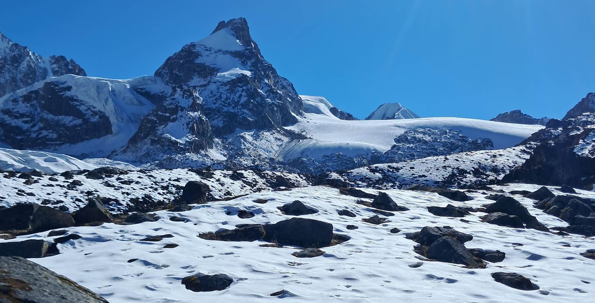 Peak above Ramdung High Camp in the Rolwaling Himal