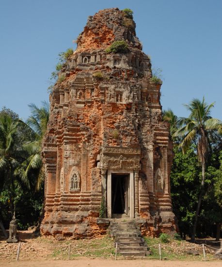 Lolei Temple in the Roluos Group at Siem Reap in northern Cambodia