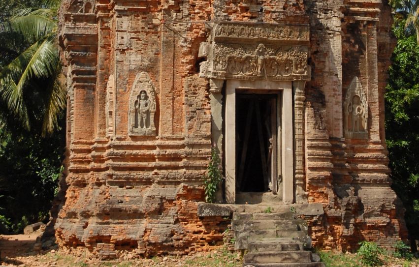 Lolei Temple in the Roluos Group at Siem Reap in northern Cambodia