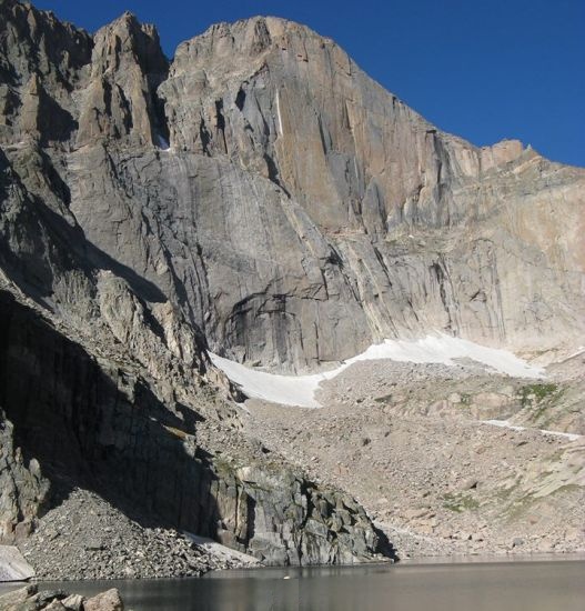 Diamond Face of Longs Peak from Chasm Lake