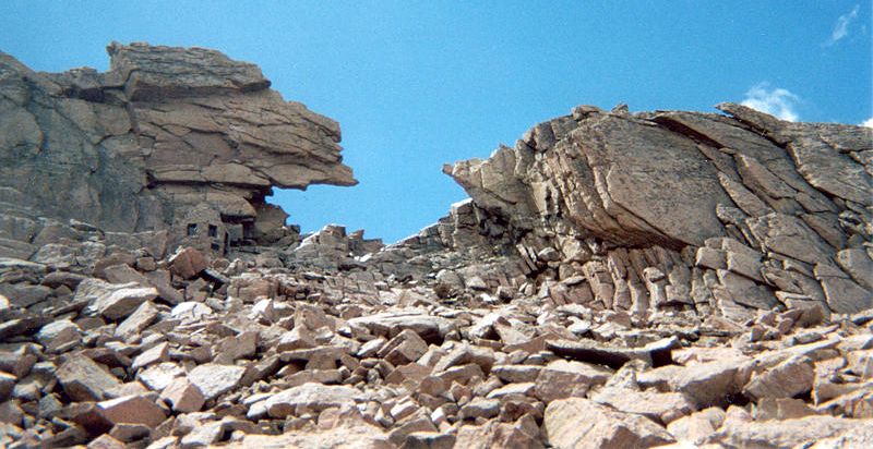 The "Keyhole between Long's Peak and Storm Peak