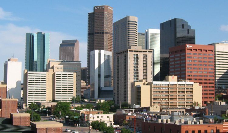 Skyscrapers in Denver, the Mile High City in Colorado, USA