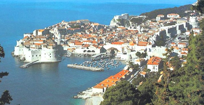 Dubrovnik on the Dalmatian Coast of Croatia