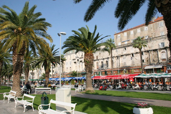 City Centre of Split on the Dalmatian Coast of Croatia