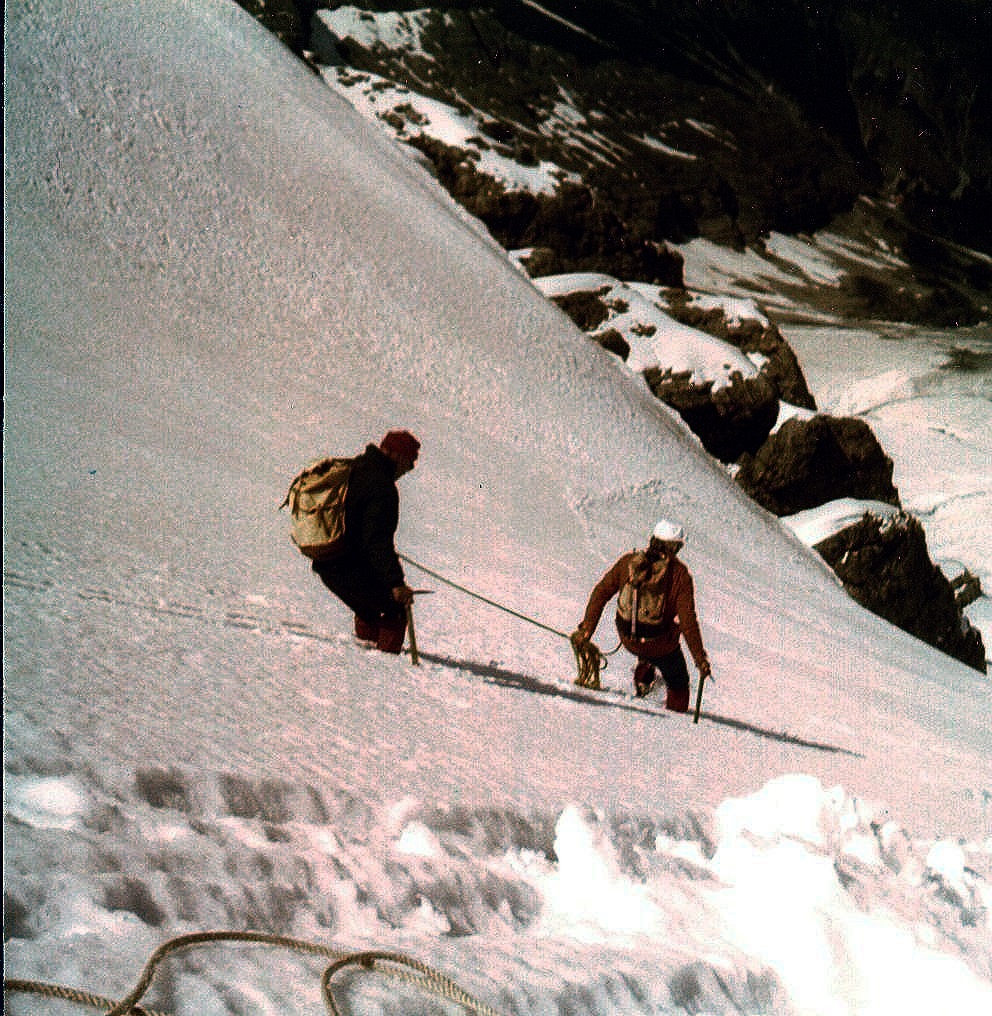 Descending from the Ortler in the Italian Alps