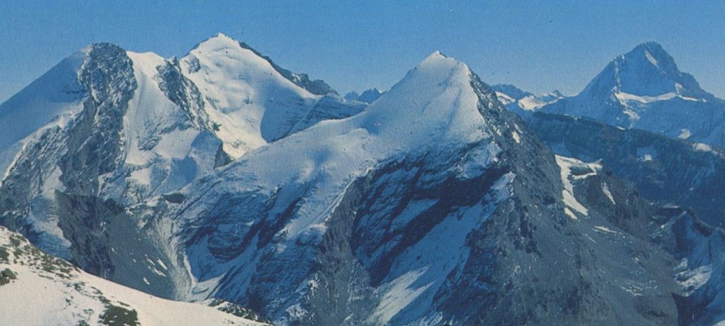 Altels, Balmhorn and Rinderhorn from Wildstrubel