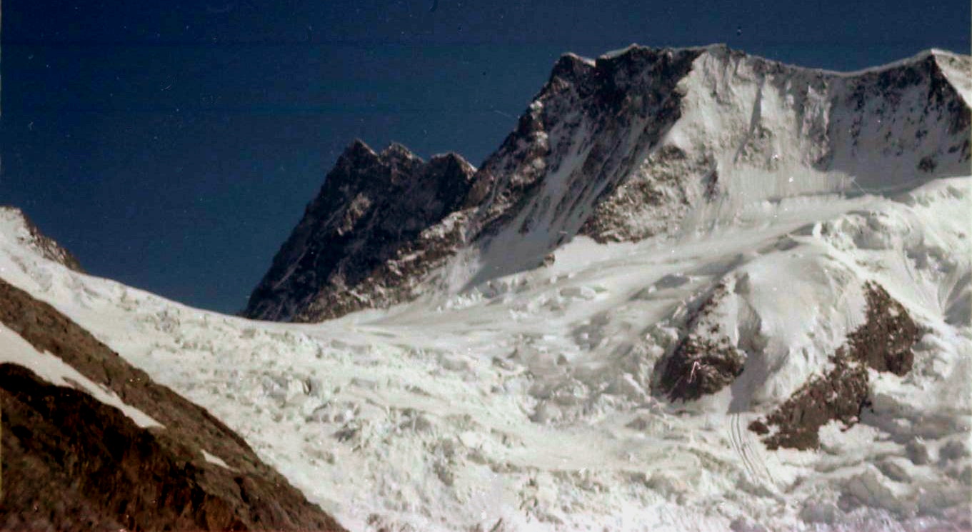 Finsteraarhorn on ascent of Schreckhorn