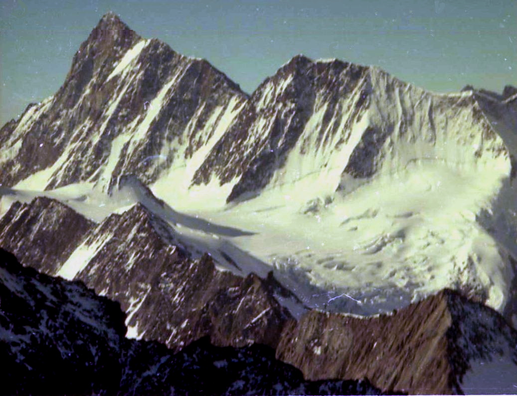 Finsteraarhorn on ascent of Schreckhorn