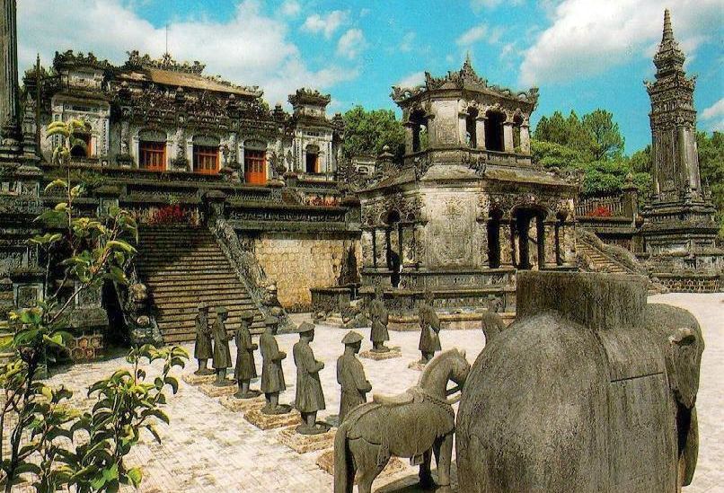 Courtyard of Khai Dinh Tomb in Hue