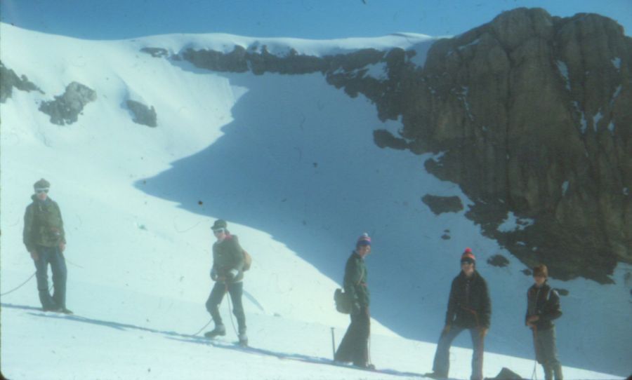 24th Glasgow ( Bearsden ) Scout Group on ascent of the Wildstrubel in the Bernese Oberlands Region of the Swiss Alps