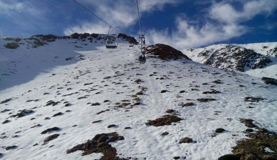 Ski Lift on Djebel Okaimeden in the High Atlas of Morocco