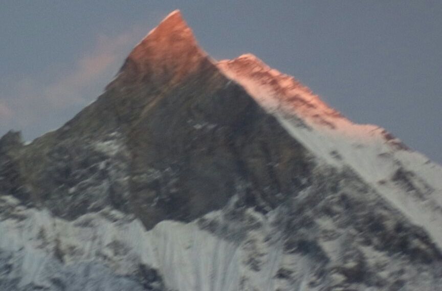 Macchapucchre ( Fishtail Mountain ) from Annapurna Sanctuary