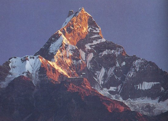 Macchapucchre ( Fishtail Mountain ) from Modi Khola Valley