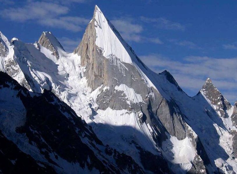 Laila Peak ( 6985m ) in the Hushe Valley near the Gondogoro glacier in the Karakorum Mountains of Pakistan