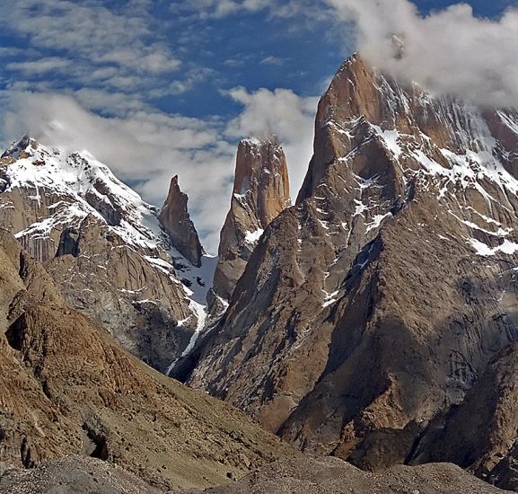 Trango Towers in the Baltora Region of the Pakistan Karakorum