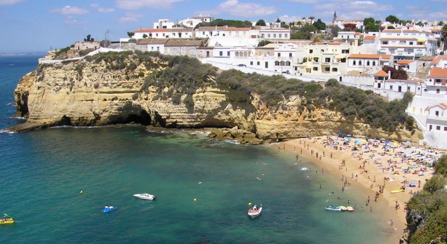 Carvoeiro in The Algarve in Southern Portugal