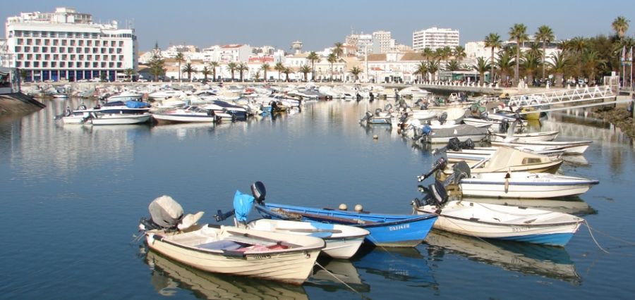 Marina at Faro in The Algarve in Southern Portugal