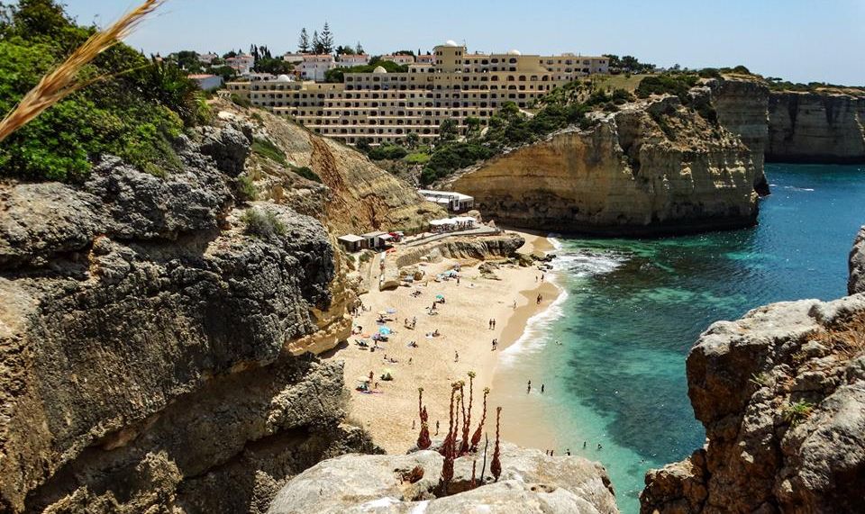 Praia do Vale in The Algarve in Southern Portugal