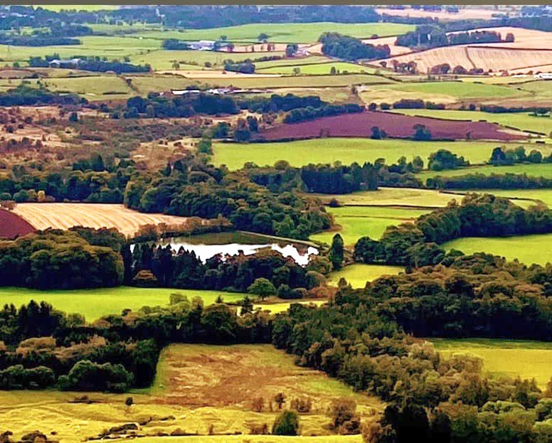 Alloch Dam beneath Campsie Fells