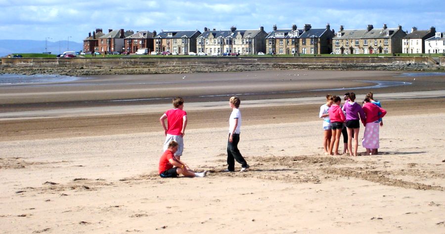 Beach at Troon on the Ayrshire Coast of Scotland