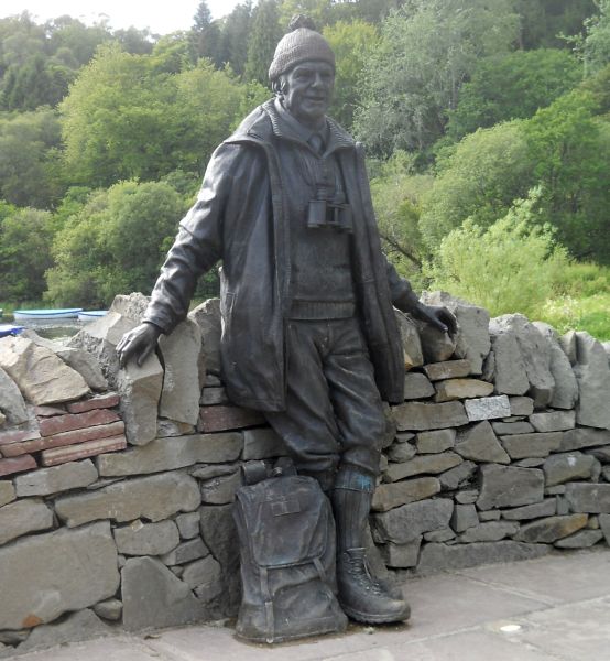 Statue of Tom Weir at Balmaha