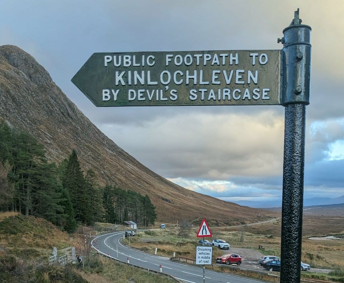 Signpost to Devil's Staircase