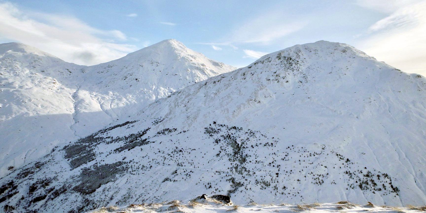 Beinn Chorranach, Beinn Ime and Beinn Luibhean from Beinn an Lochain