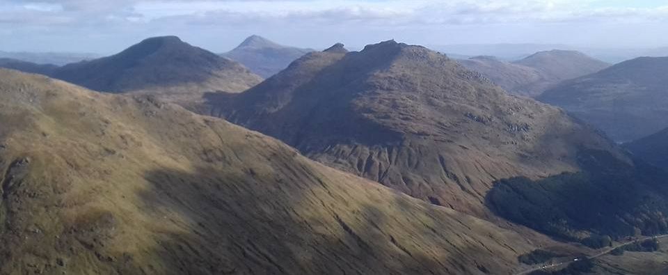 Beinn Narnain, Ben Lomond and The Cobbler from Beinn an Lochain