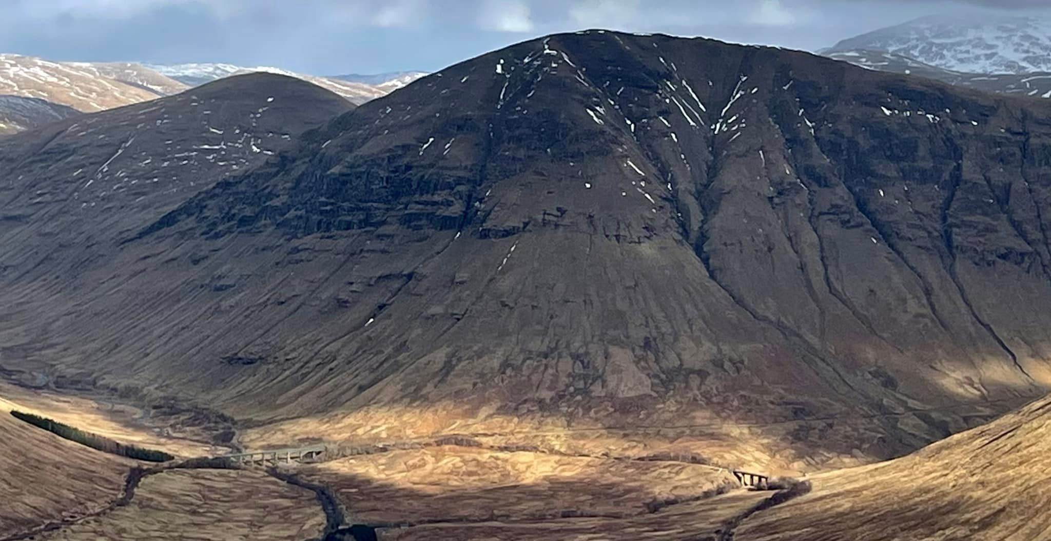 Beinn a Chaisteil above Auch Glean from Beinn Bhreac-liath