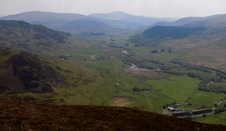 Shee Water and Spittal of Glenshee from Ben Gulabin