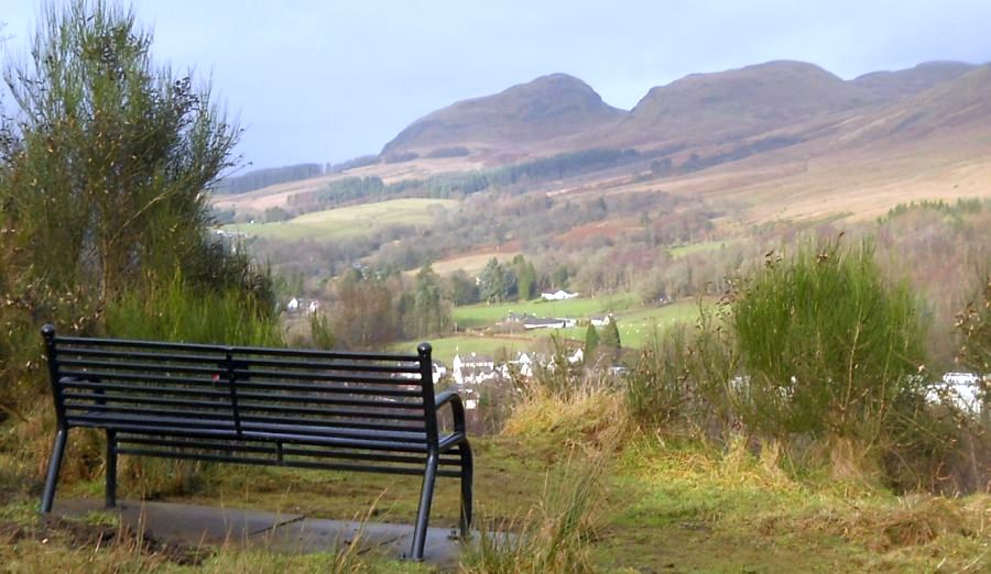 Dumgoyne and Dumfoyne in the Campsie Fells from above Blanefield