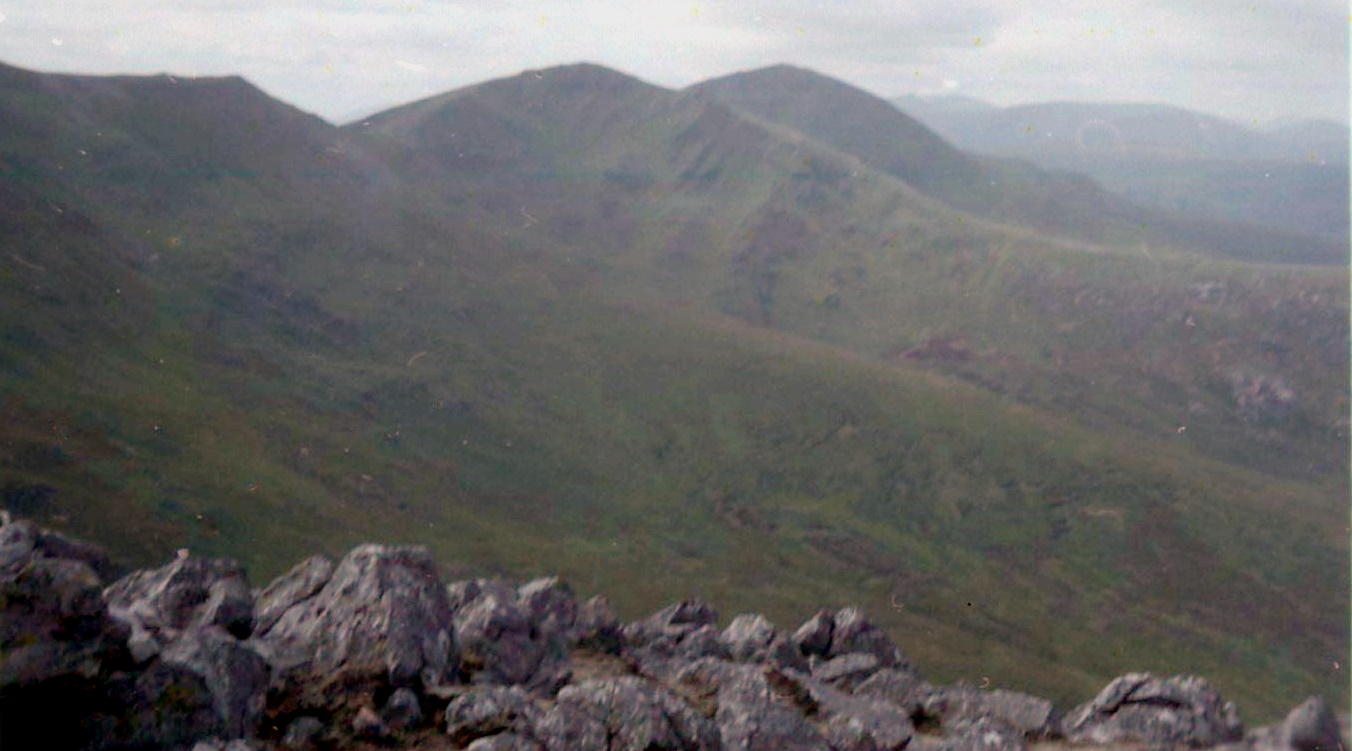 Creag Ghorm a' Bhealaich and Sgurr Fhuar-thuill from Carn nan Gobhar