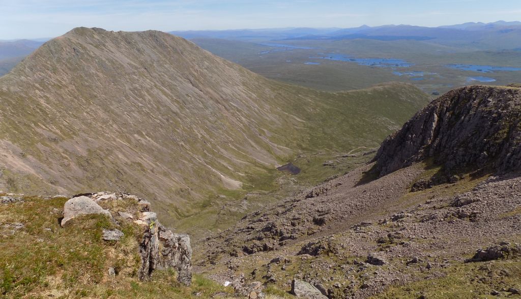 Meall a Bhuiridh and Rannoch Moor from Clach Leathad