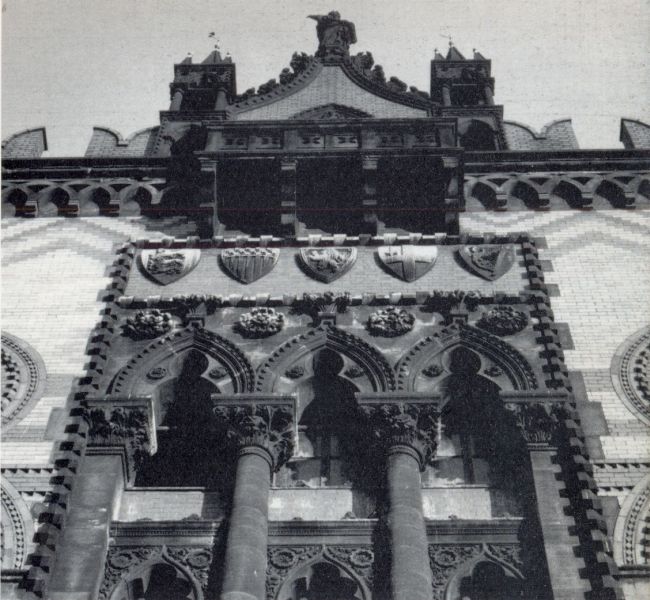 Ornate facade of Templeton's Carpet Factory from Glasgow Green