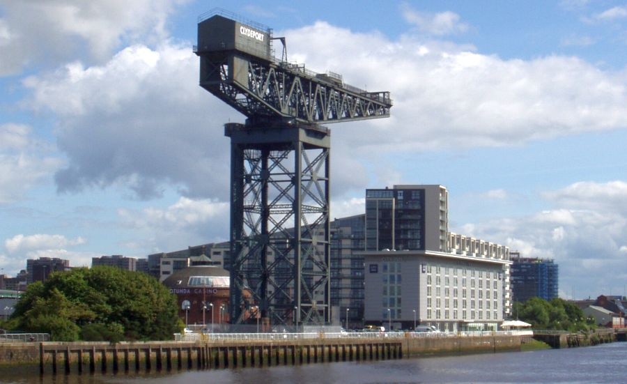 The shipyard crane at Finnieston on the River Clyde