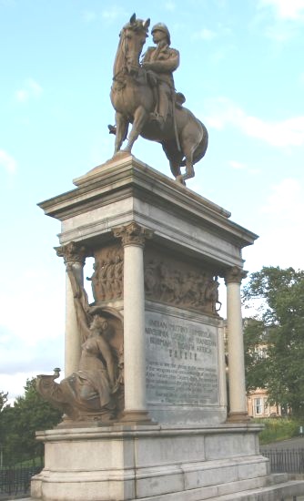 Statue of Lord Roberts on Park Terrace in Glasgow, Scotland