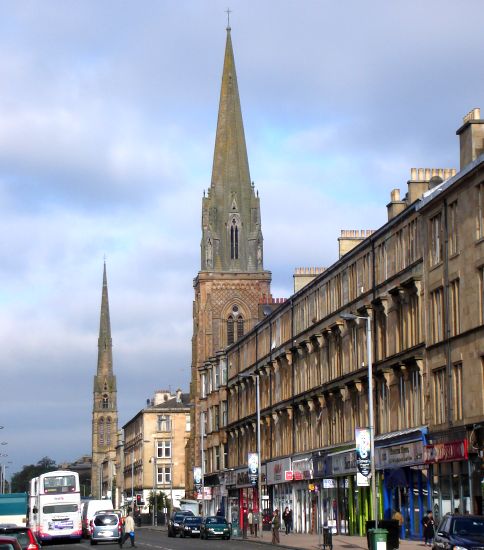 Lansdowne Church above Kelvin Bridge in Glasgow