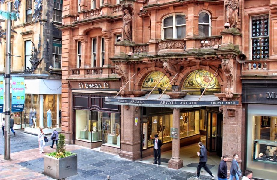 Argyll Arcade in Buchanan Street in Glasgow city centre