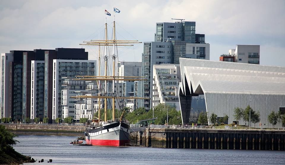 The Riverside Museum and the "Tall Ship" on the River Clyde